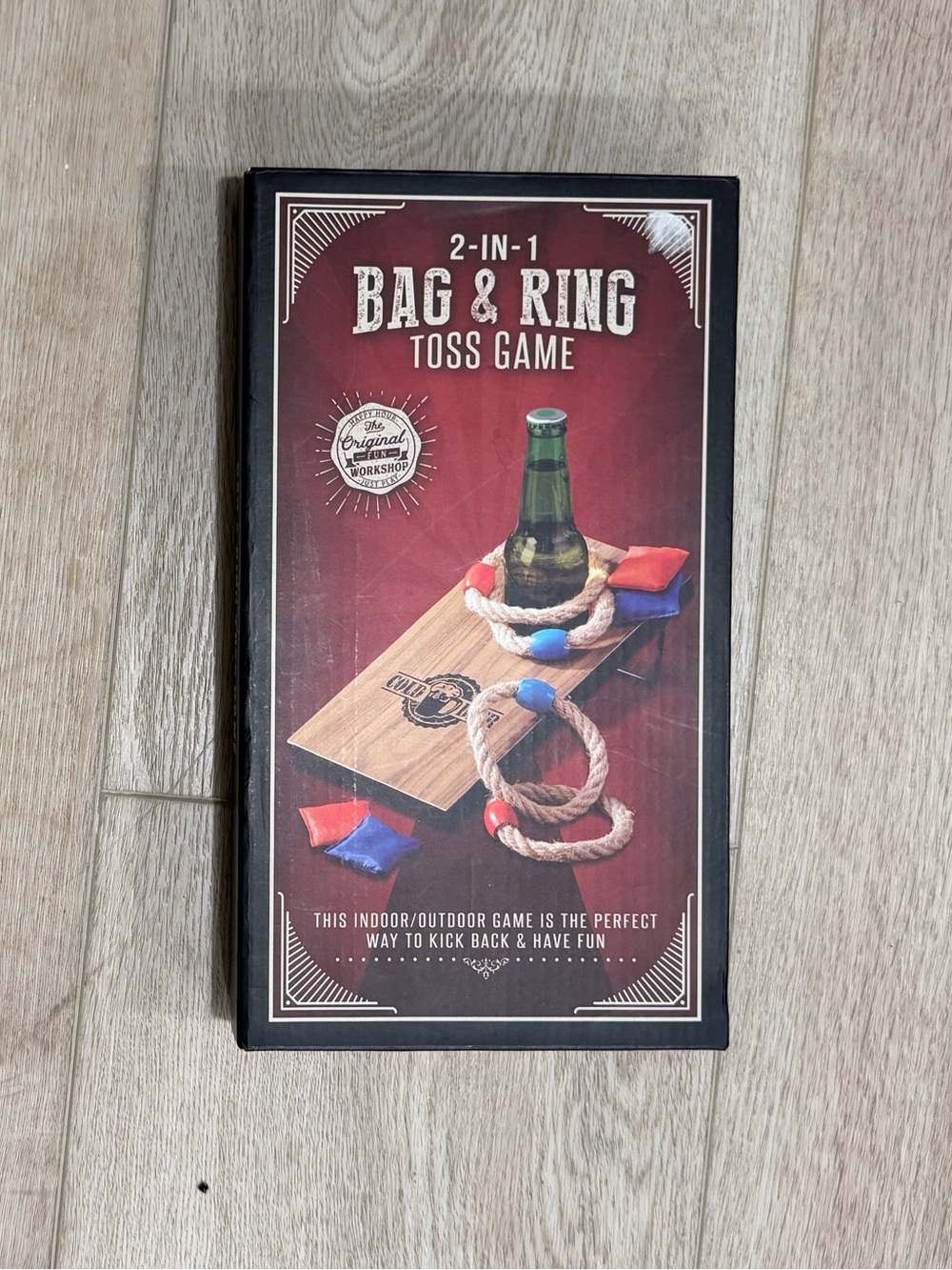 2-in-1 Bag & Ring Toss Game - Red/Blue